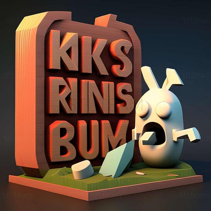 3D model Rabbids Alive Kicking game (STL)
